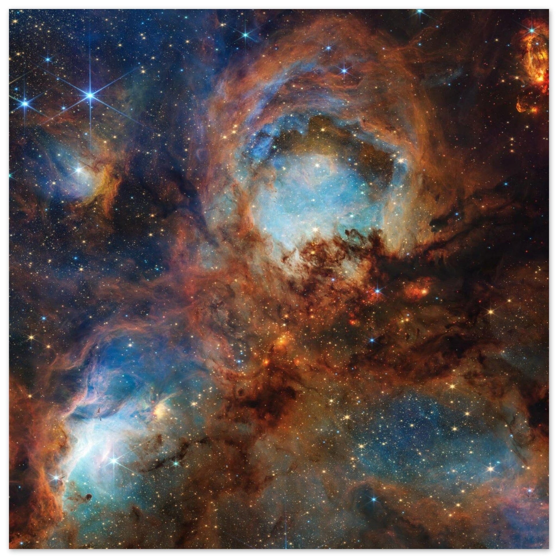 NASA - Poster - Aluminum - 39. Cat's Paw Nebula (NIRCam Image) - James Webb Space Telescope Aluminum Print TP Aviation Art 60x60 cm / 24x24″ 