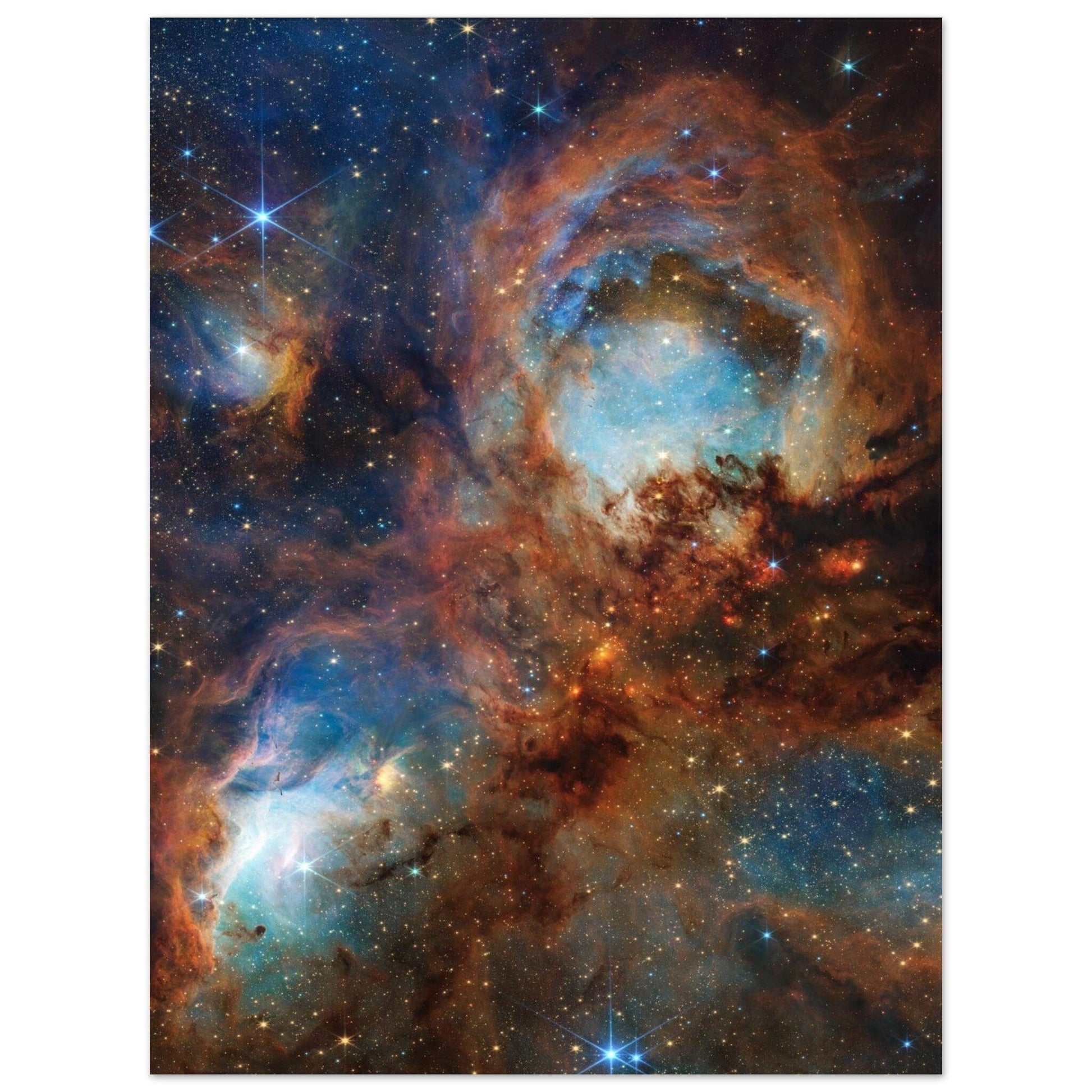 NASA - Poster - Aluminum - 39. Cat's Paw Nebula (NIRCam Image) - James Webb Space Telescope Aluminum Print TP Aviation Art 60x80 cm / 24x32″ 