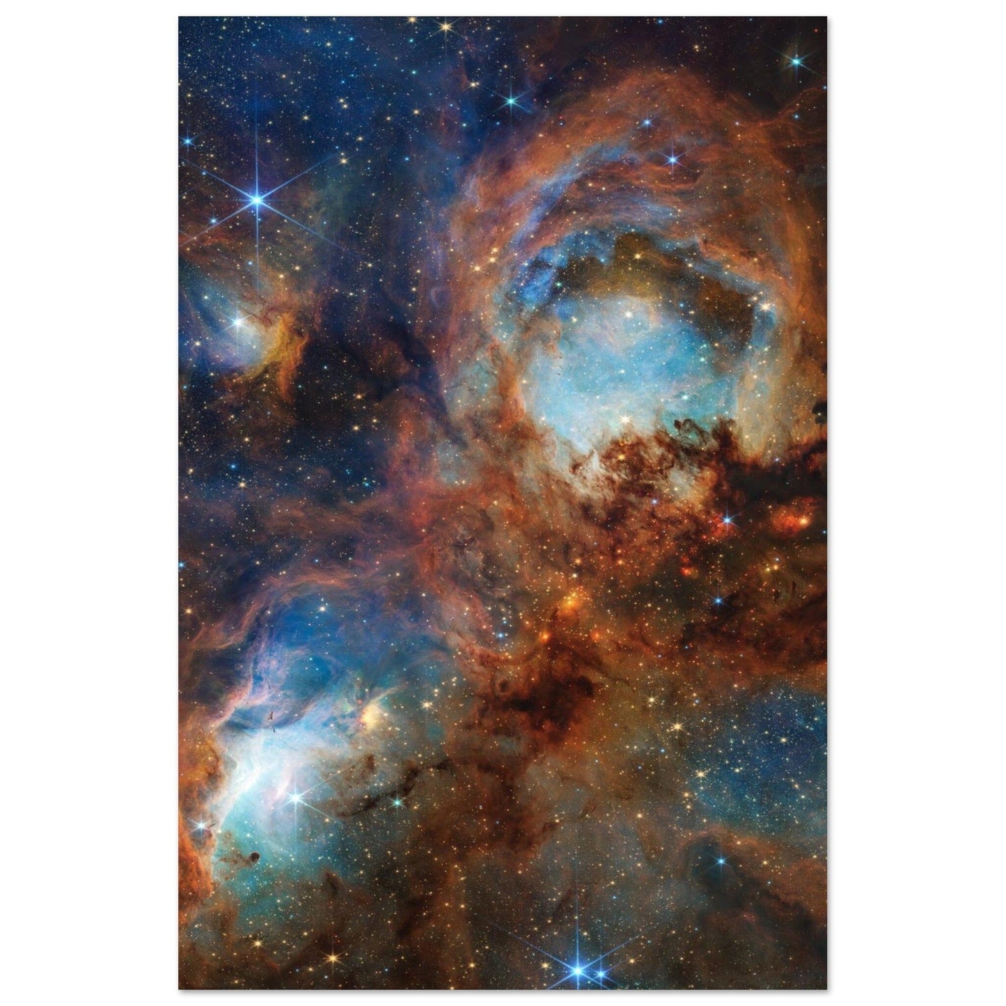 NASA - Poster - Aluminum - 39. Cat's Paw Nebula (NIRCam Image) - James Webb Space Telescope Aluminum Print TP Aviation Art 60x90 cm / 24x36″ 