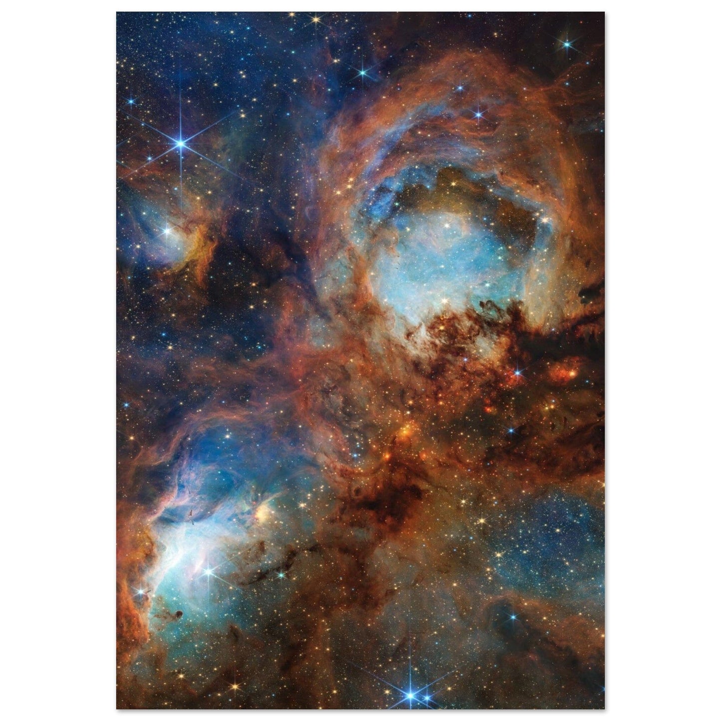 NASA - Poster - Aluminum - 39. Cat's Paw Nebula (NIRCam Image) - James Webb Space Telescope Aluminum Print TP Aviation Art 70x100 cm / 28x40″ 