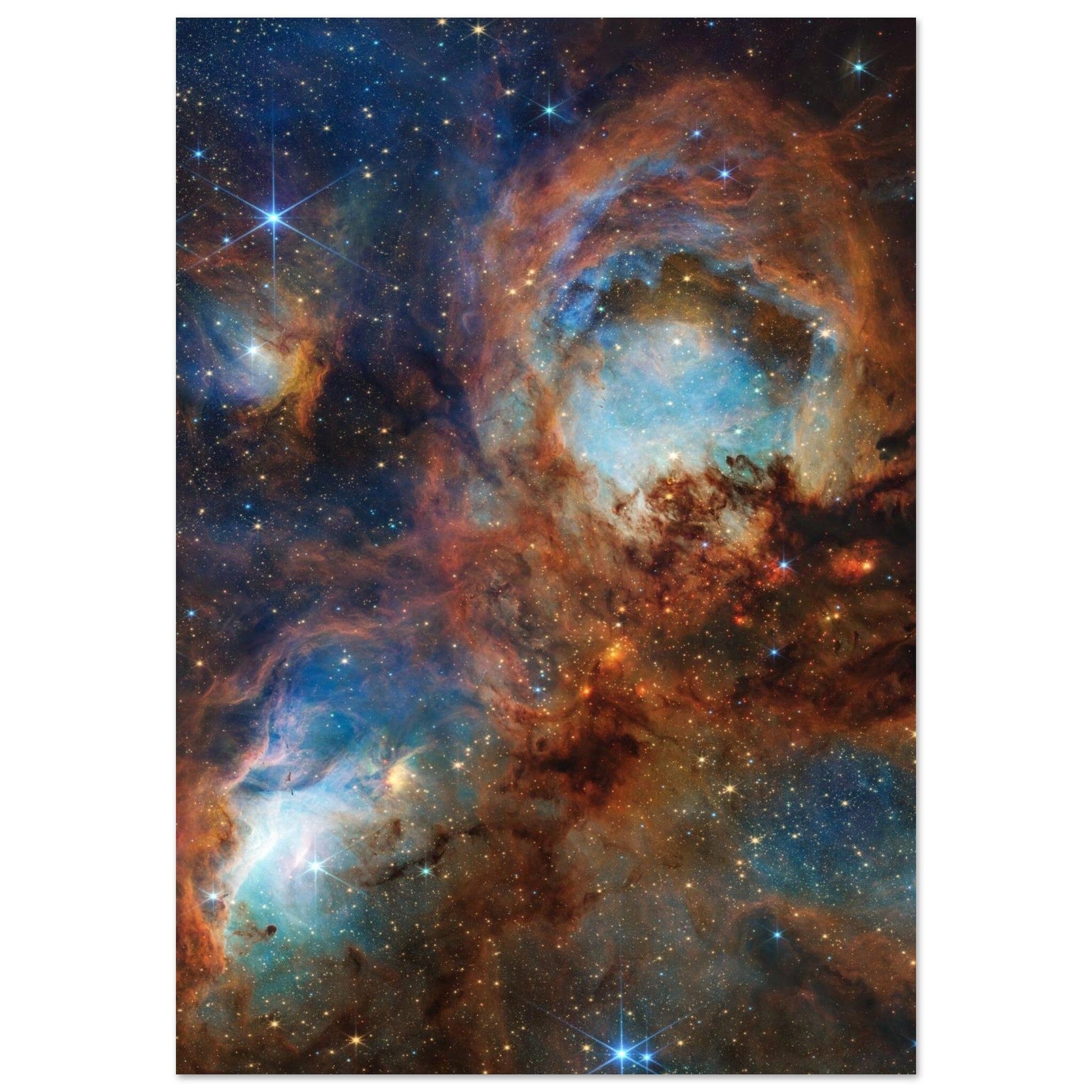 NASA - Poster - Aluminum - 39. Cat's Paw Nebula (NIRCam Image) - James Webb Space Telescope Aluminum Print TP Aviation Art 70x100 cm / 28x40″ 