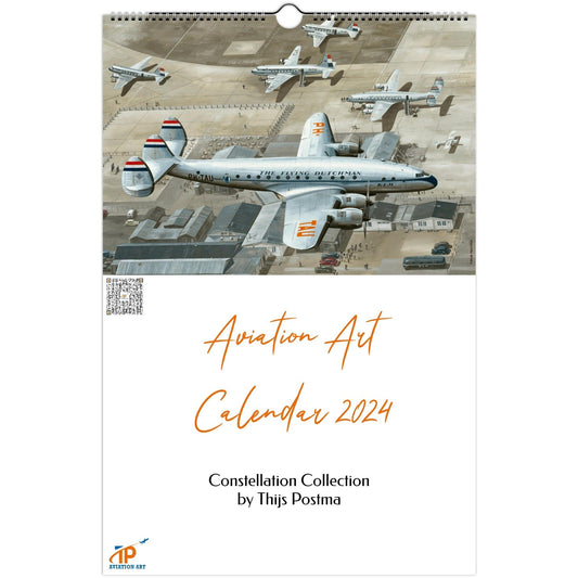 Thijs Postma - Aviation Art Calendar 2024 - Constellation Collection (US & CA) Calendar TP Aviation Art 
