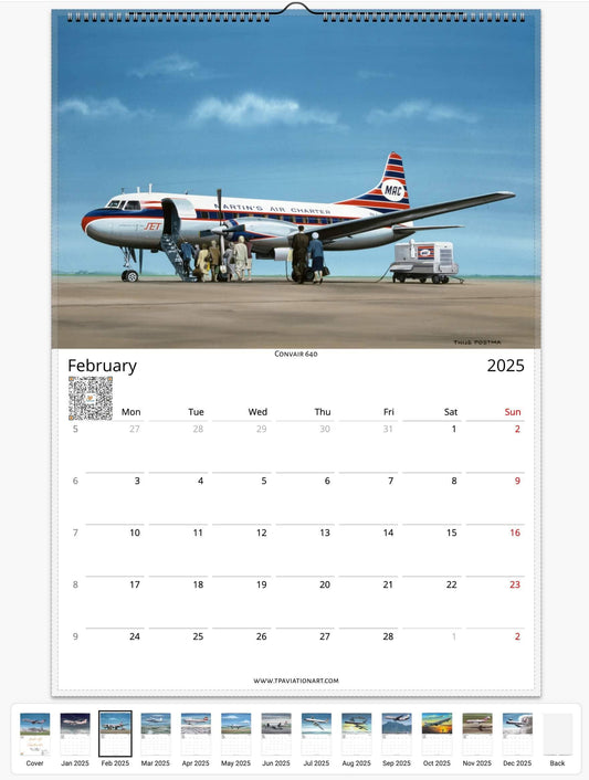 Thijs Postma - Aviation Art Calendar 2025 - Martinair Collection Calendar TP Aviation Art 