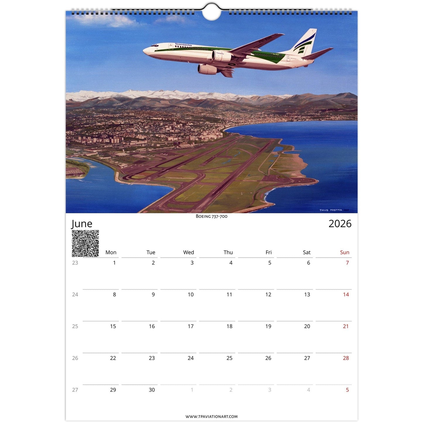 Thijs Postma - Aviation Art Calendar 2026 - Boeing Collection Calendar TP Aviation Art 