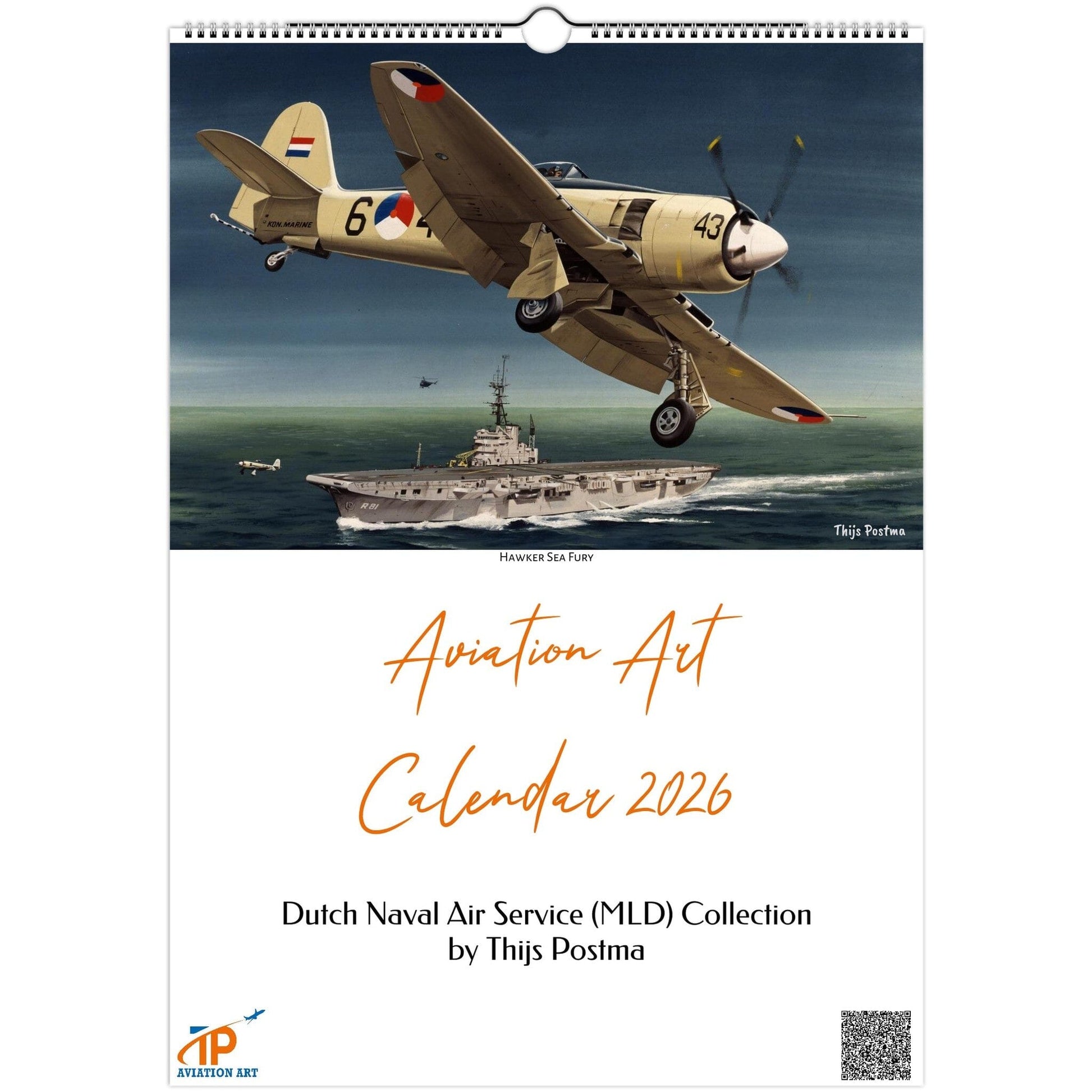 Thijs Postma - Aviation Art Calendar 2026 - Dutch Naval Air Service (MLD) Collection Calendar TP Aviation Art 