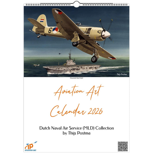 Thijs Postma - Aviation Art Calendar 2026 - Dutch Naval Air Service (MLD) Collection Calendar TP Aviation Art 