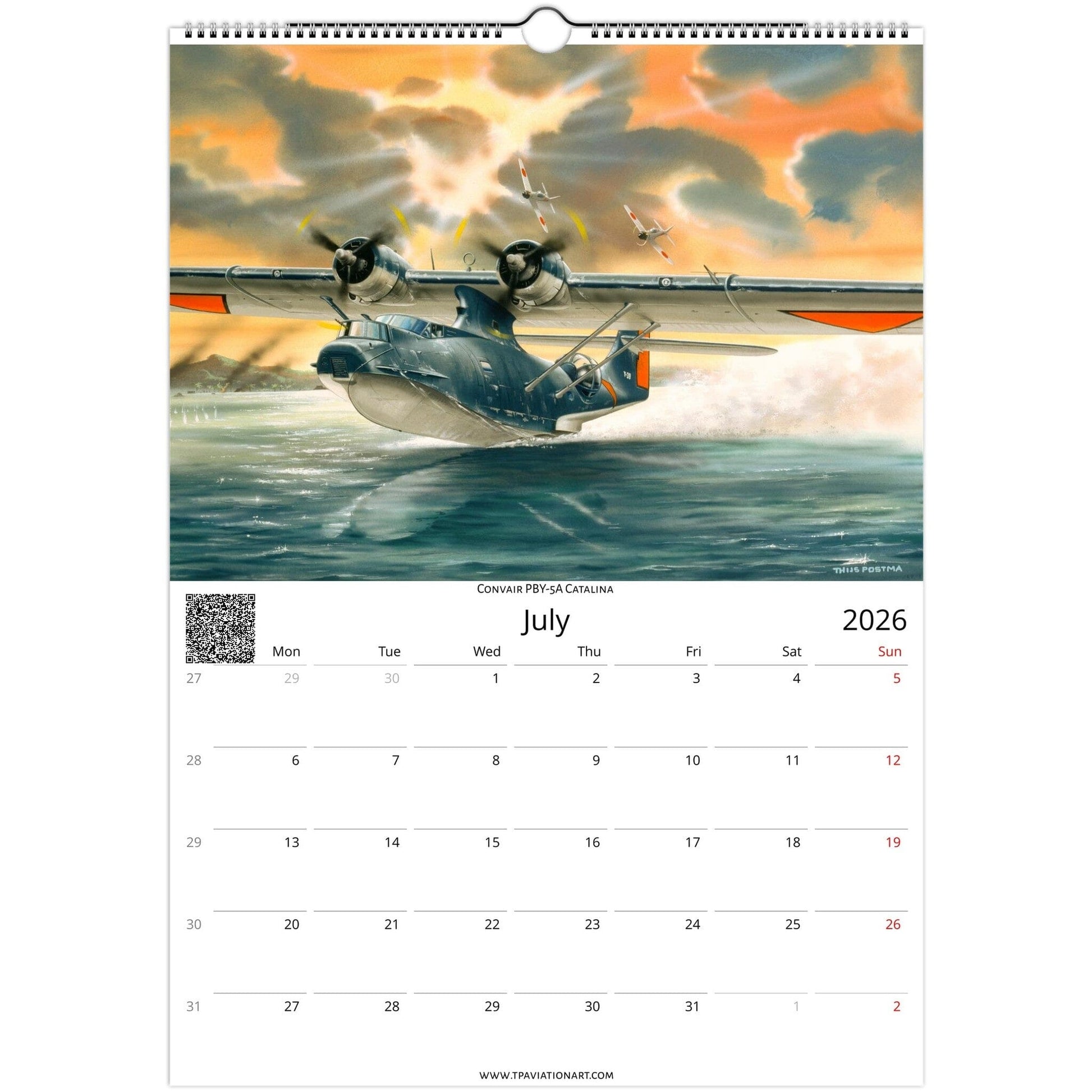 Thijs Postma - Aviation Art Calendar 2026 - Dutch Naval Air Service (MLD) Collection Calendar TP Aviation Art 