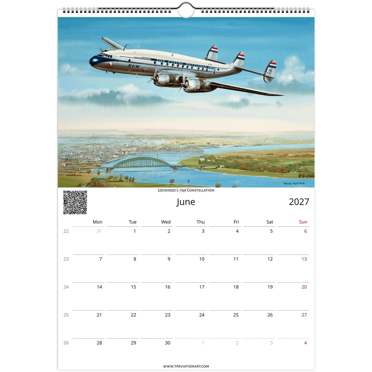 Thijs Postma - Aviation Art Calendar 2027 - Constellation Collection Calendar TP Aviation Art 