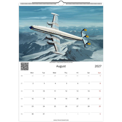 Thijs Postma - Aviation Art Calendar 2027 - Constellation Collection Calendar TP Aviation Art 