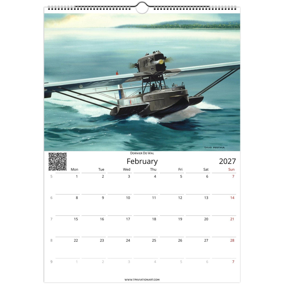 Thijs Postma - Aviation Art Calendar 2027 - Dutch Naval Air Service (MLD) Collection Calendar TP Aviation Art 