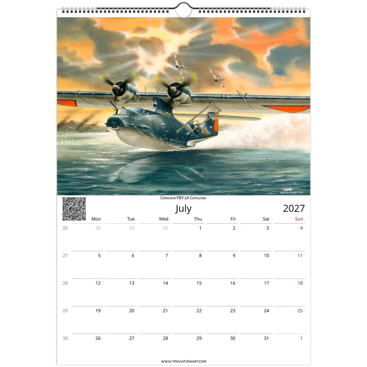 Thijs Postma - Aviation Art Calendar 2027 - Dutch Naval Air Service (MLD) Collection Calendar TP Aviation Art 