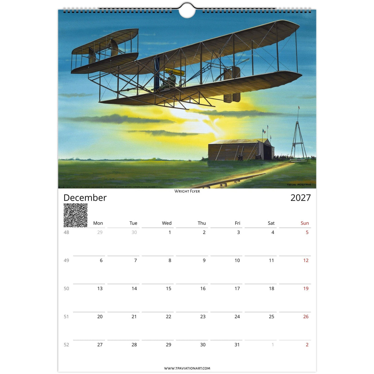 Thijs Postma - Aviation Art Calendar 2027 - Pioneers Of Flight Selection Calendar TP Aviation Art 