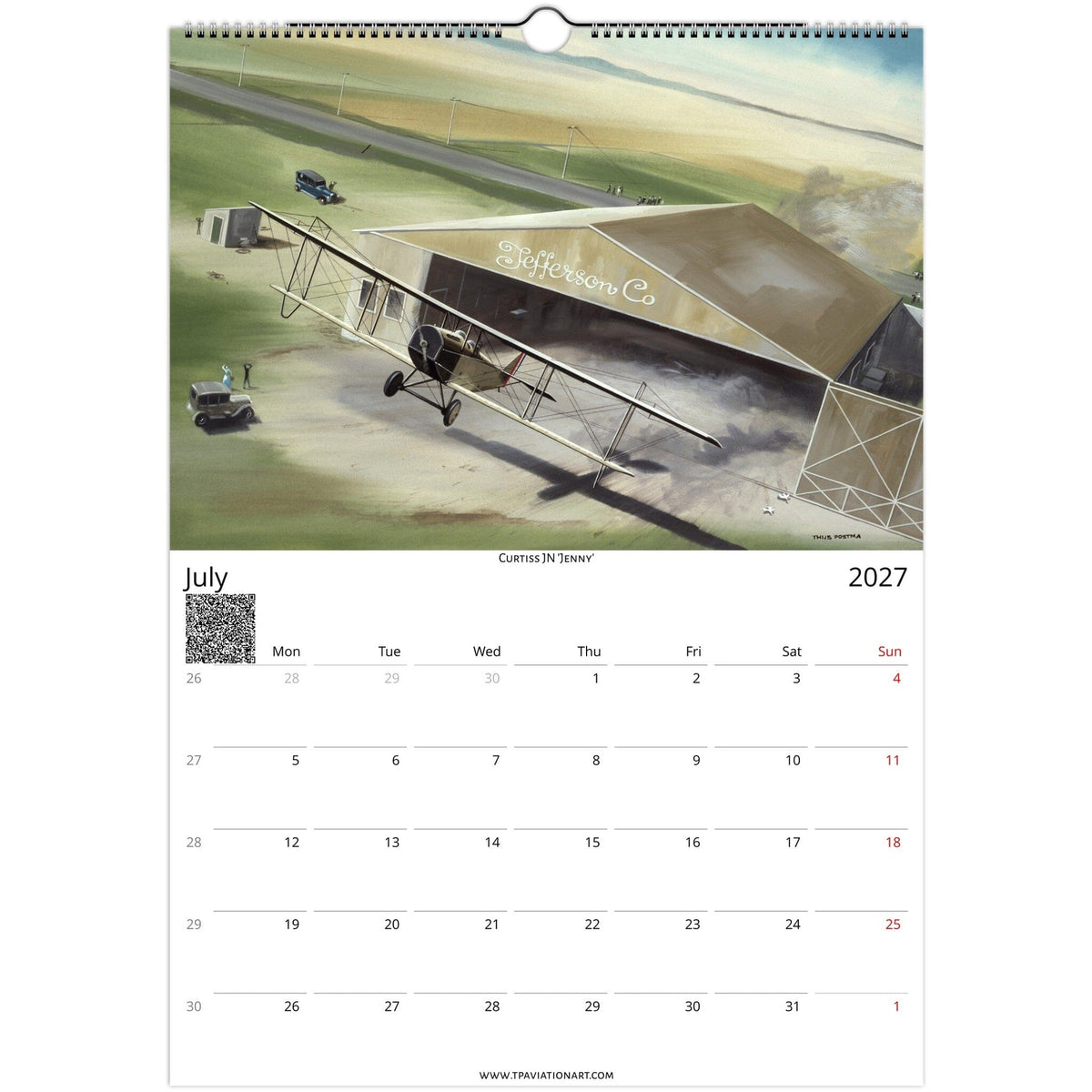 Thijs Postma - Aviation Art Calendar 2027 - Pioneers Of Flight Selection Calendar TP Aviation Art 
