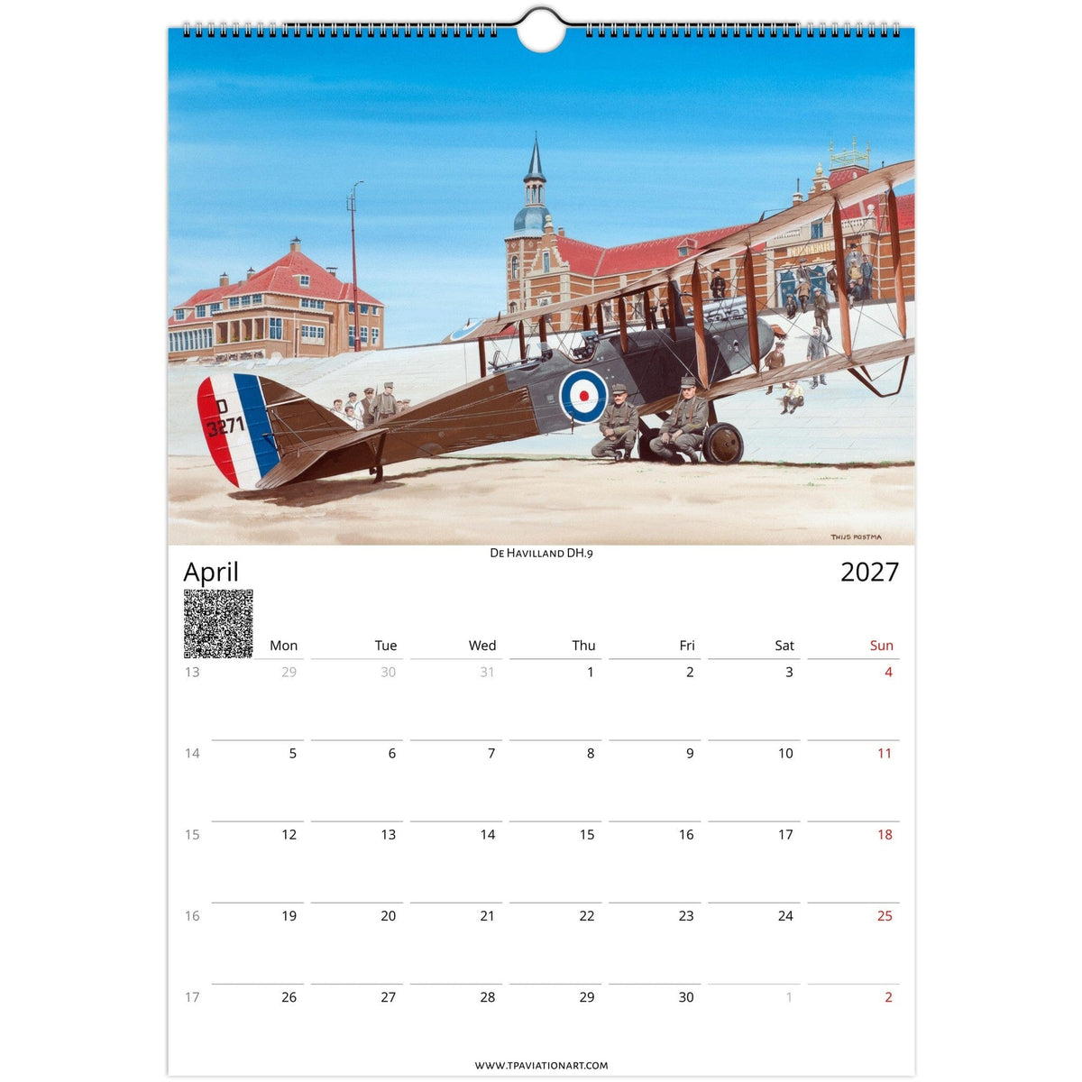 Thijs Postma - Aviation Art Calendar 2027 - Pioneers Of Flight Selection Calendar TP Aviation Art 