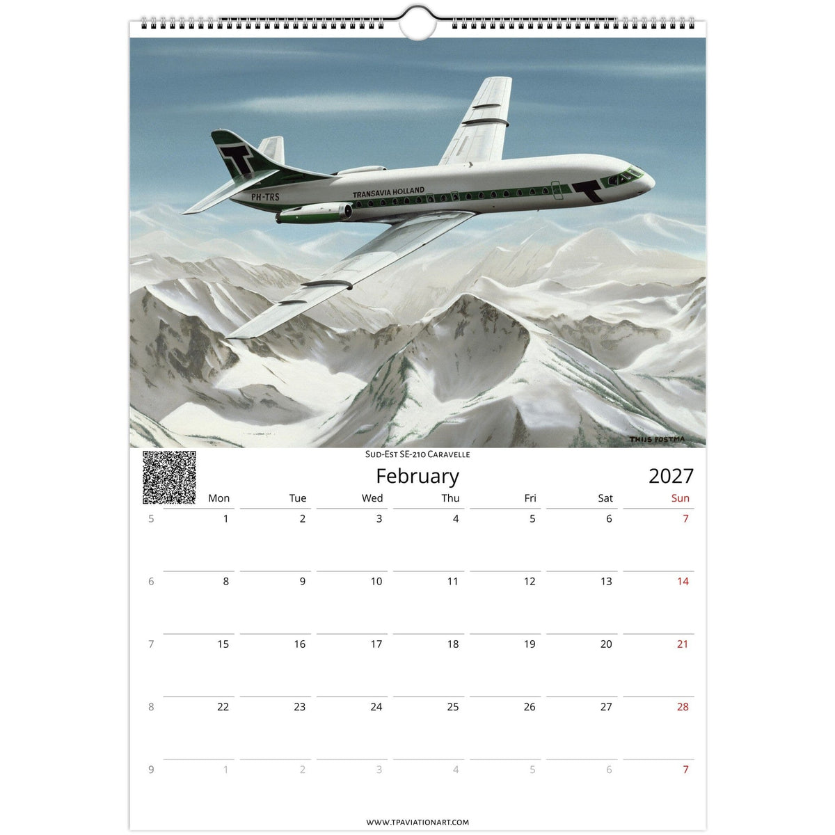 Thijs Postma - Aviation Art Calender 2027 - Transavia Collection Calendar TP Aviation Art 