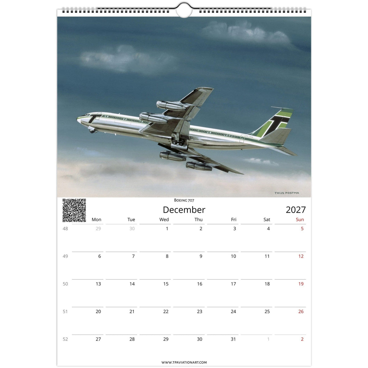Thijs Postma - Aviation Art Calender 2027 - Transavia Collection Calendar TP Aviation Art 