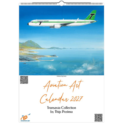 Thijs Postma - Aviation Art Calender 2027 - Transavia Collection Calendar TP Aviation Art A3 (29.7 x 42 cm) 