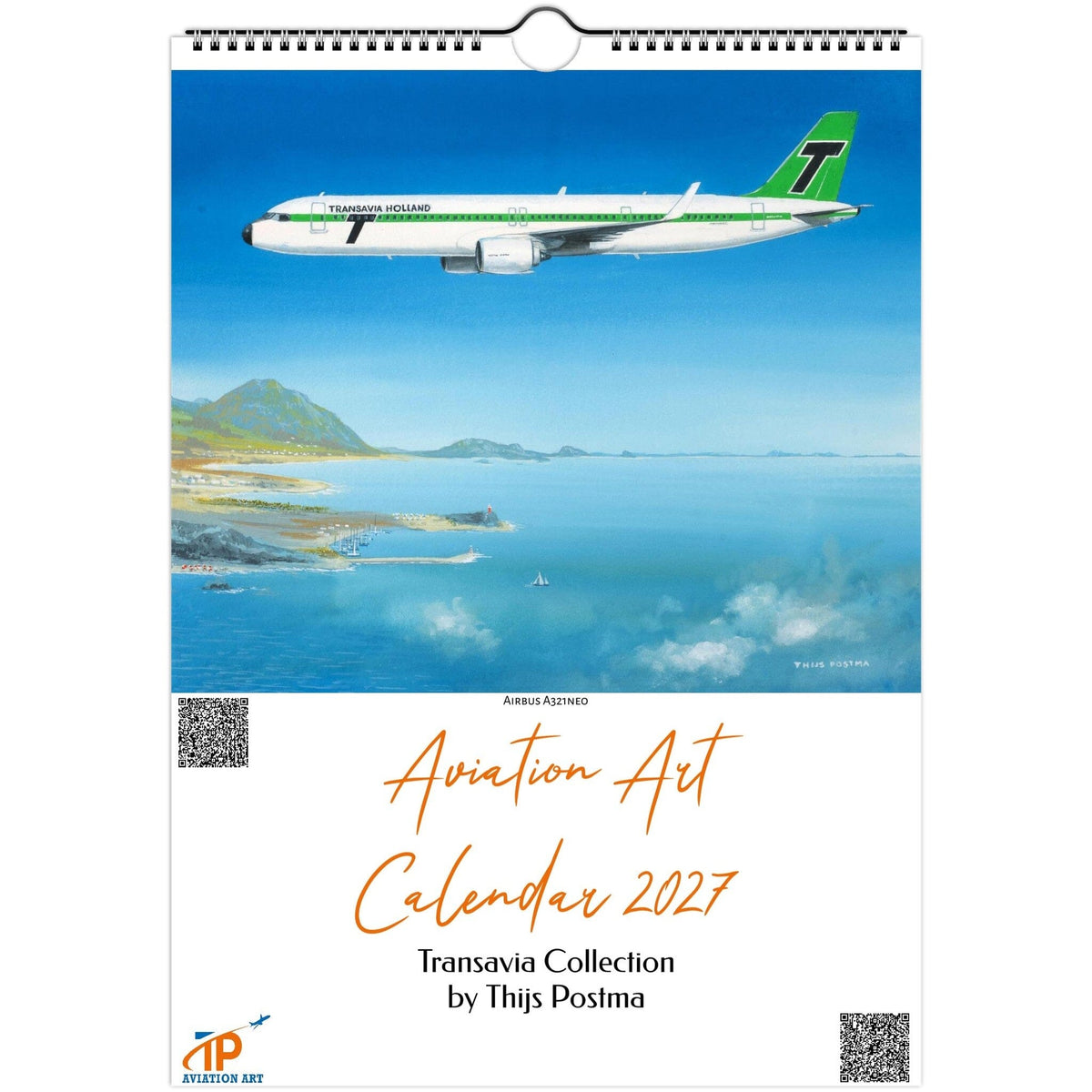 Thijs Postma - Aviation Art Calender 2027 - Transavia Collection Calendar TP Aviation Art A4 (21 x 29.7 cm) 