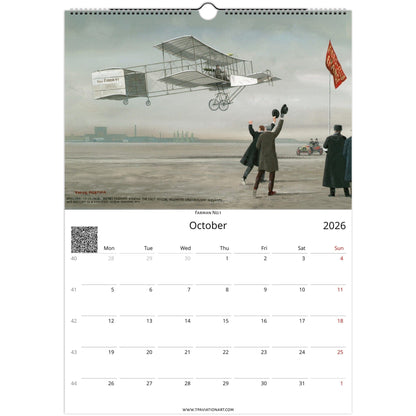 Thijs Postma - Aviation Art School Calendar 2026/2027 - Pioneers Of Flight Selection Calendar TP Aviation Art 