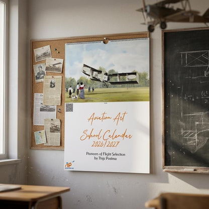 Thijs Postma - Aviation Art School Calendar 2026/2027 - Pioneers Of Flight Selection Calendar TP Aviation Art 