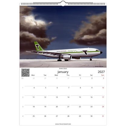 Thijs Postma - Aviation Art School Calendar 2026/2027 - Transavia Collection Calendar TP Aviation Art 