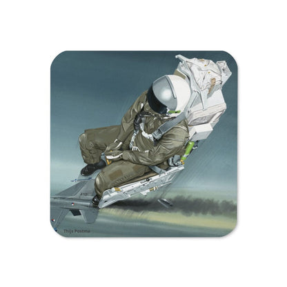 Thijs Postma - Coaster - General Dynamics F-16A KLu Using The Ejection Seat Coasters TP Aviation Art 