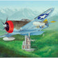 Thijs Postma - Original Painting - Republic P-47D Thunderbolt Over Schloss Neuschwanstein Original Painting TP Aviation Art 