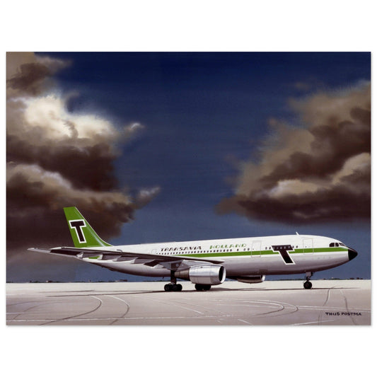 Thijs Postma - Poster - Airbus A300 Transavia Poster Only TP Aviation Art 45x60 cm / 18x24″ 