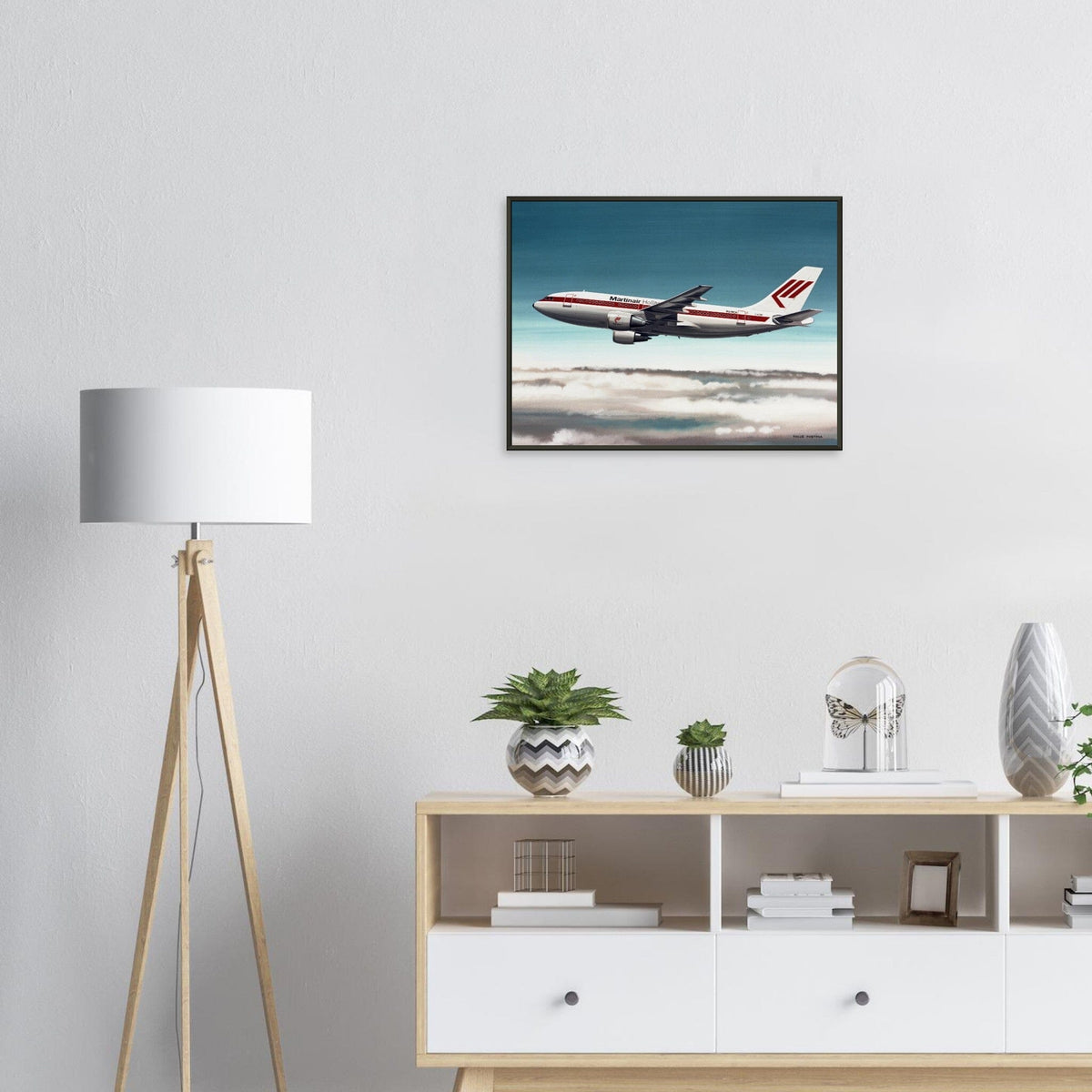 Thijs Postma - Poster - Airbus A310 Martinair - Metal Frame Poster - Metal Frame TP Aviation Art 