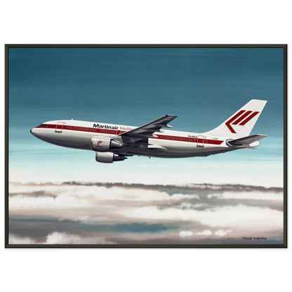 Thijs Postma - Poster - Airbus A310 Martinair - Metal Frame Poster - Metal Frame TP Aviation Art 50x70 cm / 20x28″ 