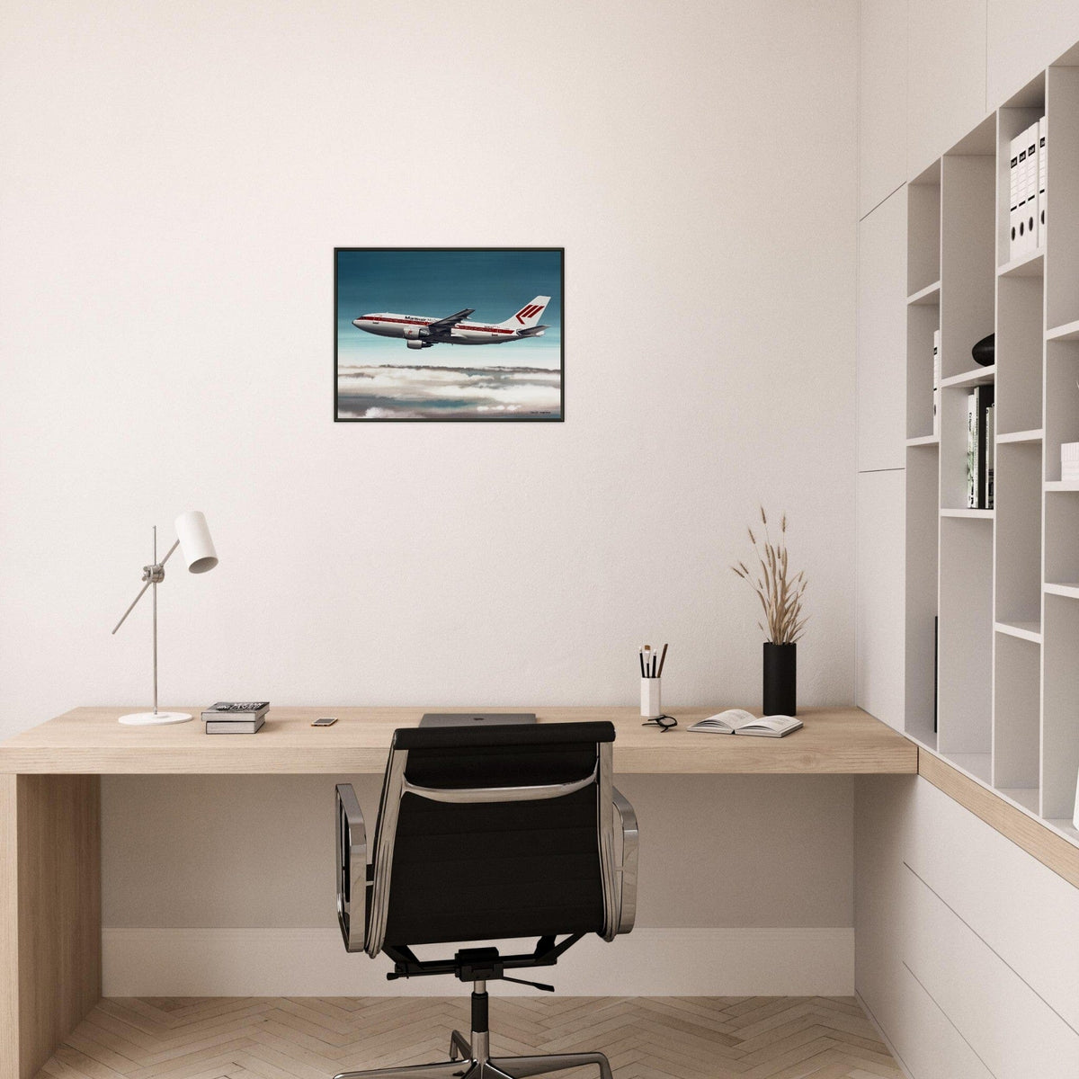 Thijs Postma - Poster - Airbus A310 Martinair - Metal Frame Poster - Metal Frame TP Aviation Art 