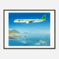 Thijs Postma - Poster - Airbus A321neo Transavia - Metal Frame Poster - Metal Frame TP Aviation Art 45x60 cm / 18x24″ 