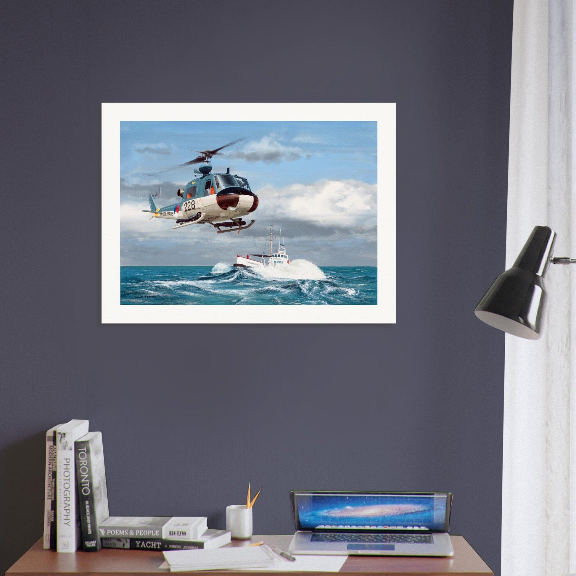 Thijs Postma - Poster - Augusta-Bell 204 MLD Poster Only TP Aviation Art 