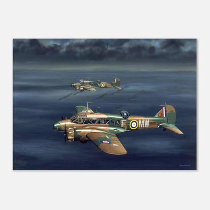 Thijs Postma - Poster - Avro Anson Over Irish Sea Poster Only TP Aviation Art 50x70 cm / 20x28″ 