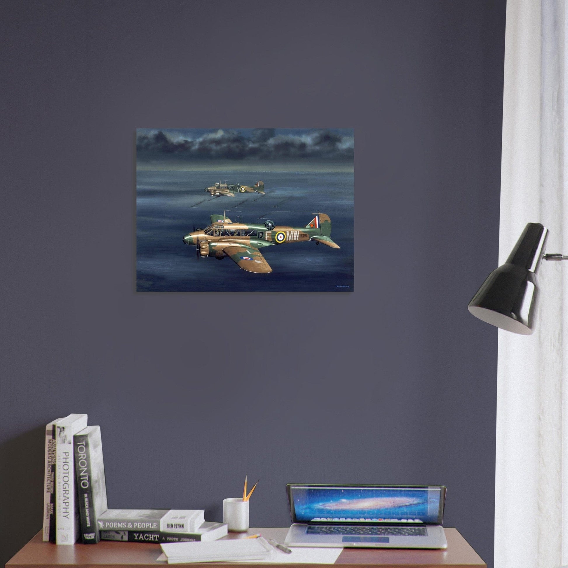 Thijs Postma - Poster - Avro Anson Over Irish Sea Poster Only TP Aviation Art 