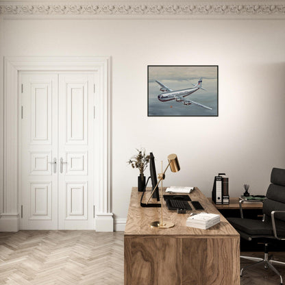 Thijs Postma - Poster - Boeing 377 Stratocruiser In The Far East - Metal Frame Poster - Metal Frame TP Aviation Art 