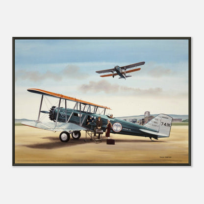 Thijs Postma - Poster - Boeing 40 Getting Aboard - Metal Frame Poster - Metal Frame TP Aviation Art 50x70 cm / 20x28″ 