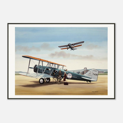 Thijs Postma - Poster - Boeing 40 Getting Aboard - Metal Frame Poster - Metal Frame TP Aviation Art 70x100 cm / 28x40″ 