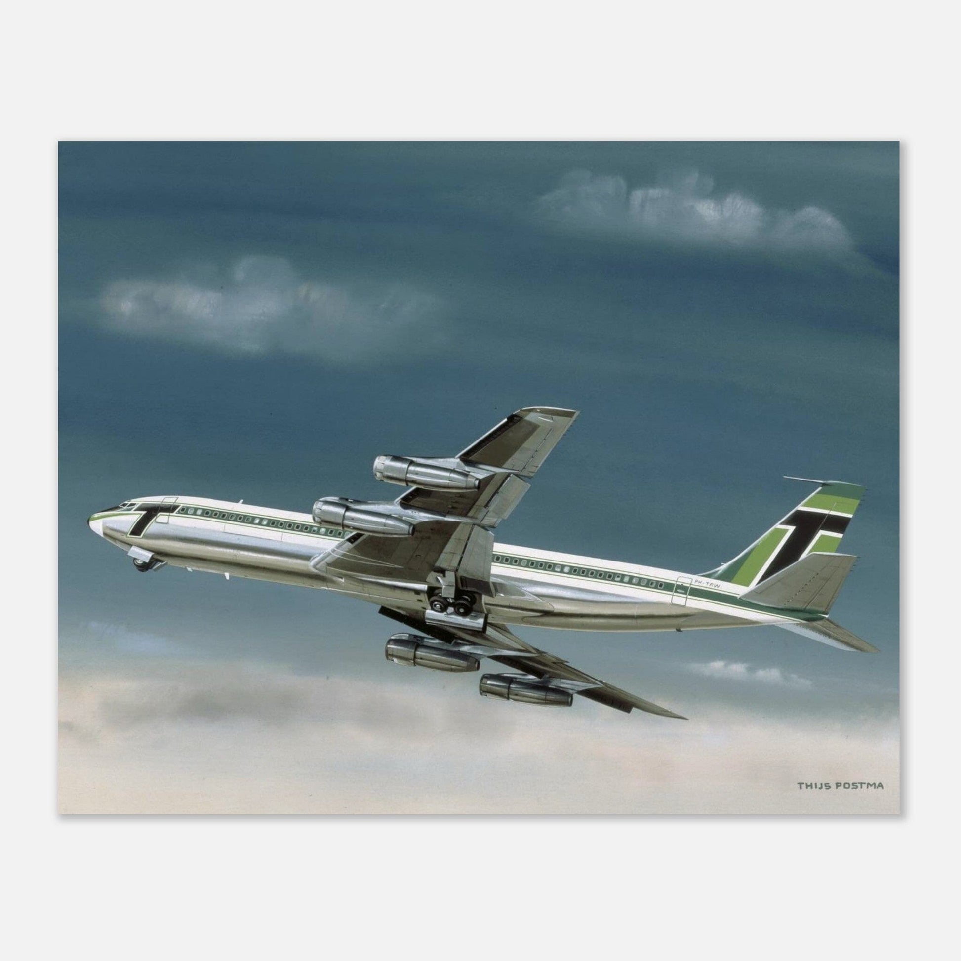 Thijs Postma - Poster - Boeing 707 Transavia Poster Only TP Aviation Art 40x50 cm / 16x20″ 