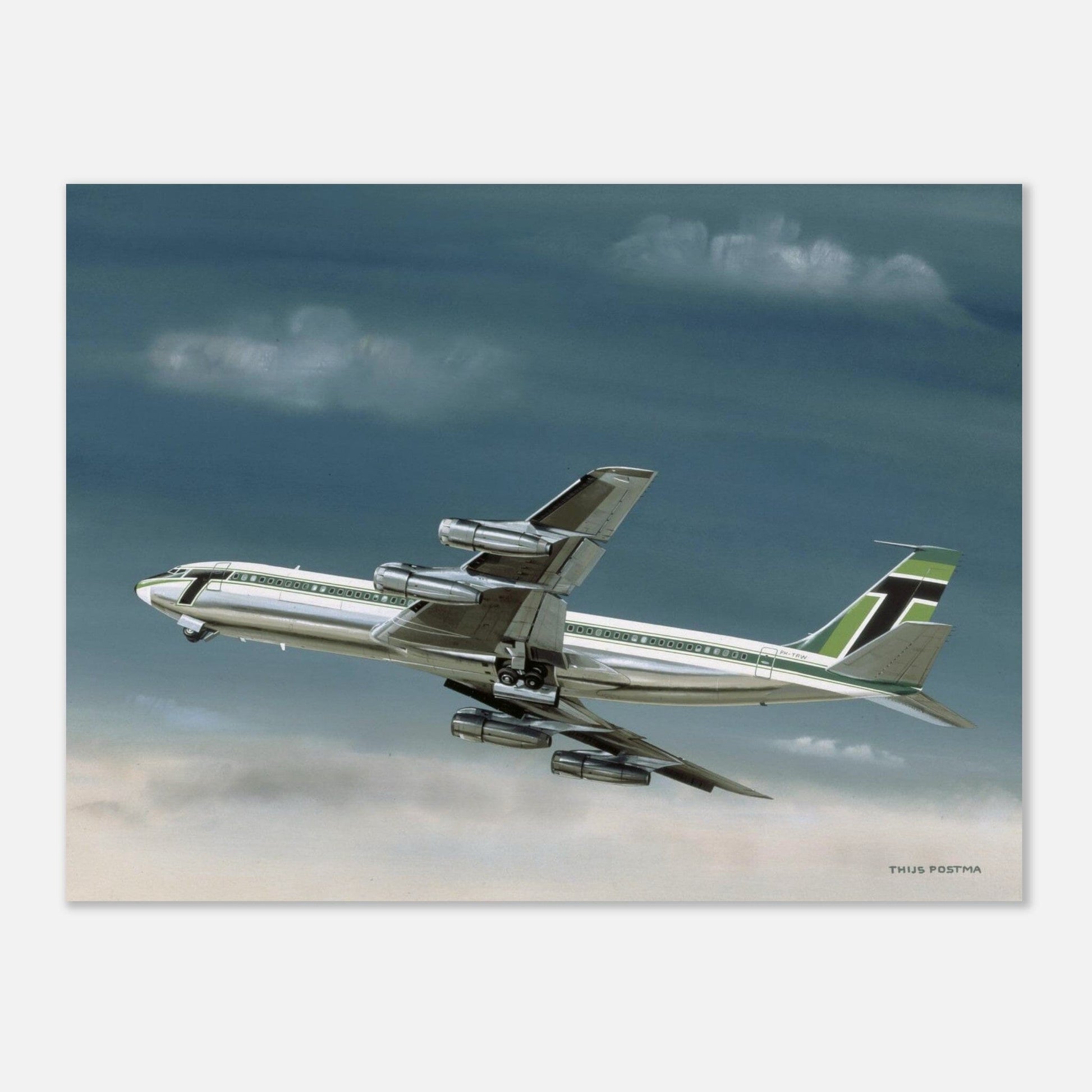 Thijs Postma - Poster - Boeing 707 Transavia Poster Only TP Aviation Art 45x60 cm / 18x24″ 