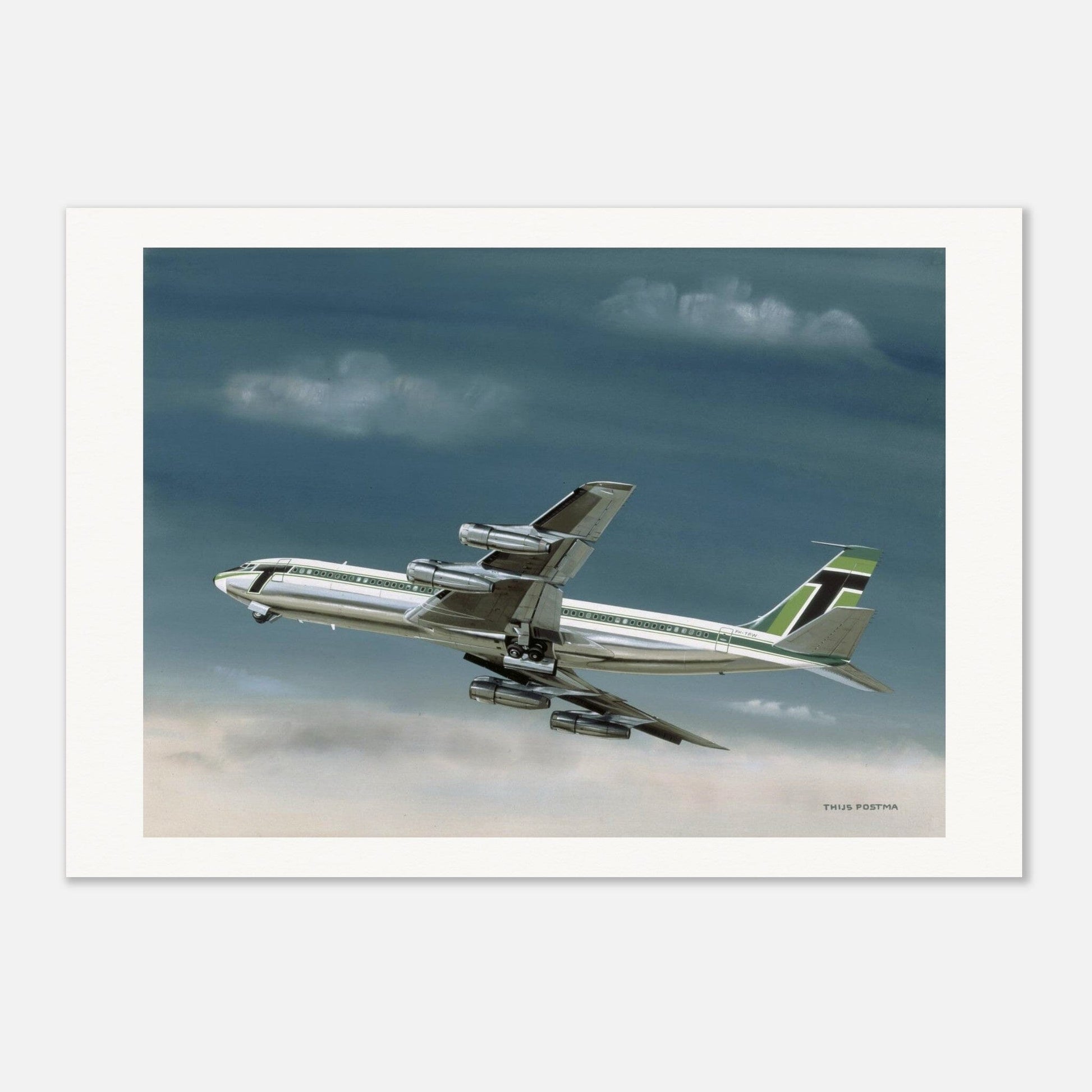 Thijs Postma - Poster - Boeing 707 Transavia Poster Only TP Aviation Art 70x100 cm / 28x40″ 