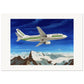 Thijs Postma - Poster - Boeing 737-300 Transavia Over Alps PH-HVN Poster Only TP Aviation Art 70x100 cm / 28x40″ 