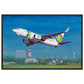 Thijs Postma - Poster - Boeing 737-700 Transavia Taking Off At Rotterdam - Metal Frame Poster - Metal Frame TP Aviation Art 40x60 cm / 16x24″ 