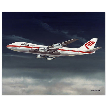 Thijs Postma - Poster - Boeing 747-200 Martinair Poster Only TP Aviation Art 40x50 cm / 16x20″ 