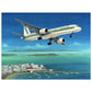 Thijs Postma - Poster - Boeing 757 Transavia - Greek Village Poster Only TP Aviation Art 60x80 cm / 24x32″ 