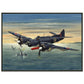 Thijs Postma - Poster - Bristol Beaufighter T.F. Mk.10 Attacking German Ships - Metal Frame Poster - Metal Frame TP Aviation Art 50x70 cm / 20x28″ 