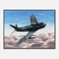 Thijs Postma - Poster - Canadair Sabre Mk.5 Luftwaffe - Metal Frame Poster - Metal Frame TP Aviation Art 60x80 cm / 24x32″ 