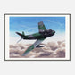 Thijs Postma - Poster - Canadair Sabre Mk.5 Luftwaffe - Metal Frame Poster - Metal Frame TP Aviation Art 70x100 cm / 28x40″ 