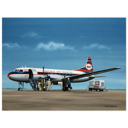 Thijs Postma - Poster - Convair 640 Martinair Poster Only TP Aviation Art 60x80 cm / 24x32″ 