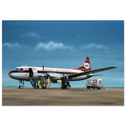 Thijs Postma - Poster - Convair 640 Martinair Poster Only TP Aviation Art 70x100 cm / 28x40″ 